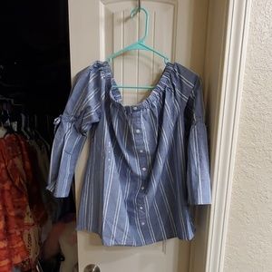 Adorable striped boho top